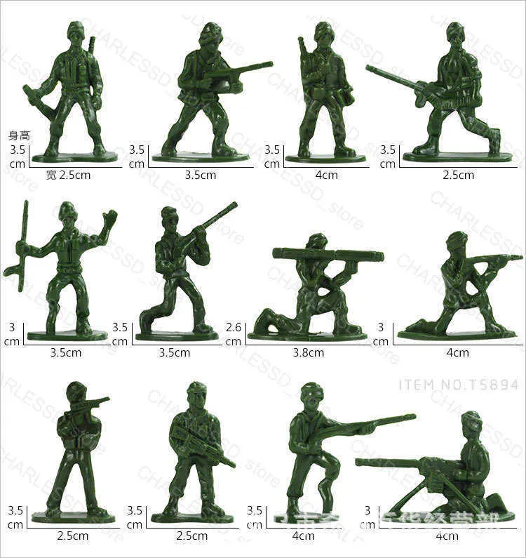 Action Toy Figures Hot Bag Soldier Toys 12 Stype Static Small