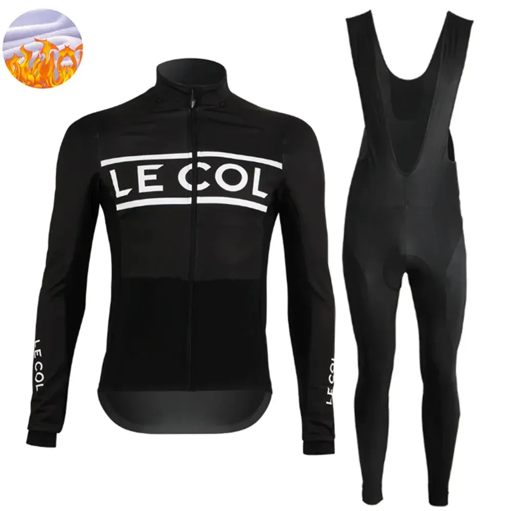 Wielertruisets Le Winterjas Thermische Fleece Herenkleding Mountain Outdoor Triathlon Fietskleding Ropa Ciclismo Hombr 2024 231114