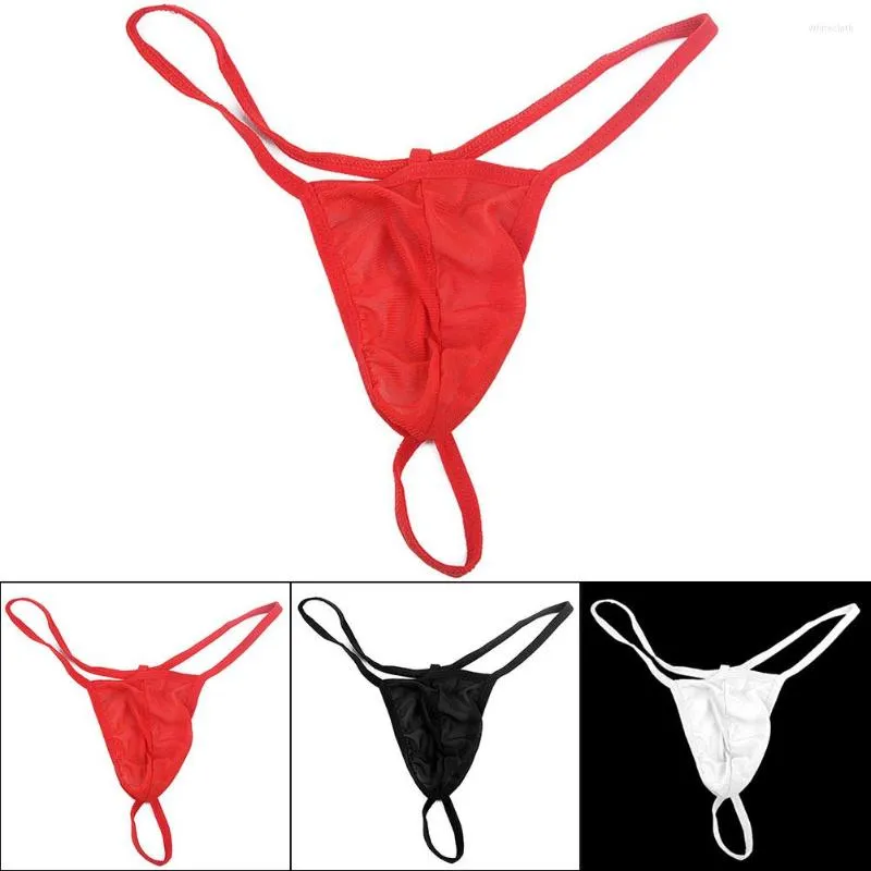 Underbyxor män g-sträng thongs mesh underkläder mikro t-back trosor porr underkläder manlig bikini sexig ren spets underbundna