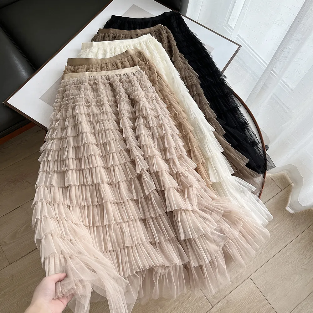 【Acka】tulle long skirt tulle long skirt – Acka online store