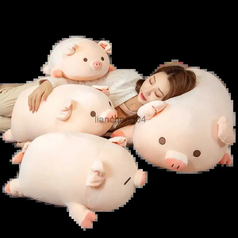 Plush Dolls 40~80cm Squishy BOBO Pig Doll Plush Toy Stuffed Down Cotton Pink Piggy Plushie Lying Fatty Peluche Boys Girls Appeasing GiftL23116