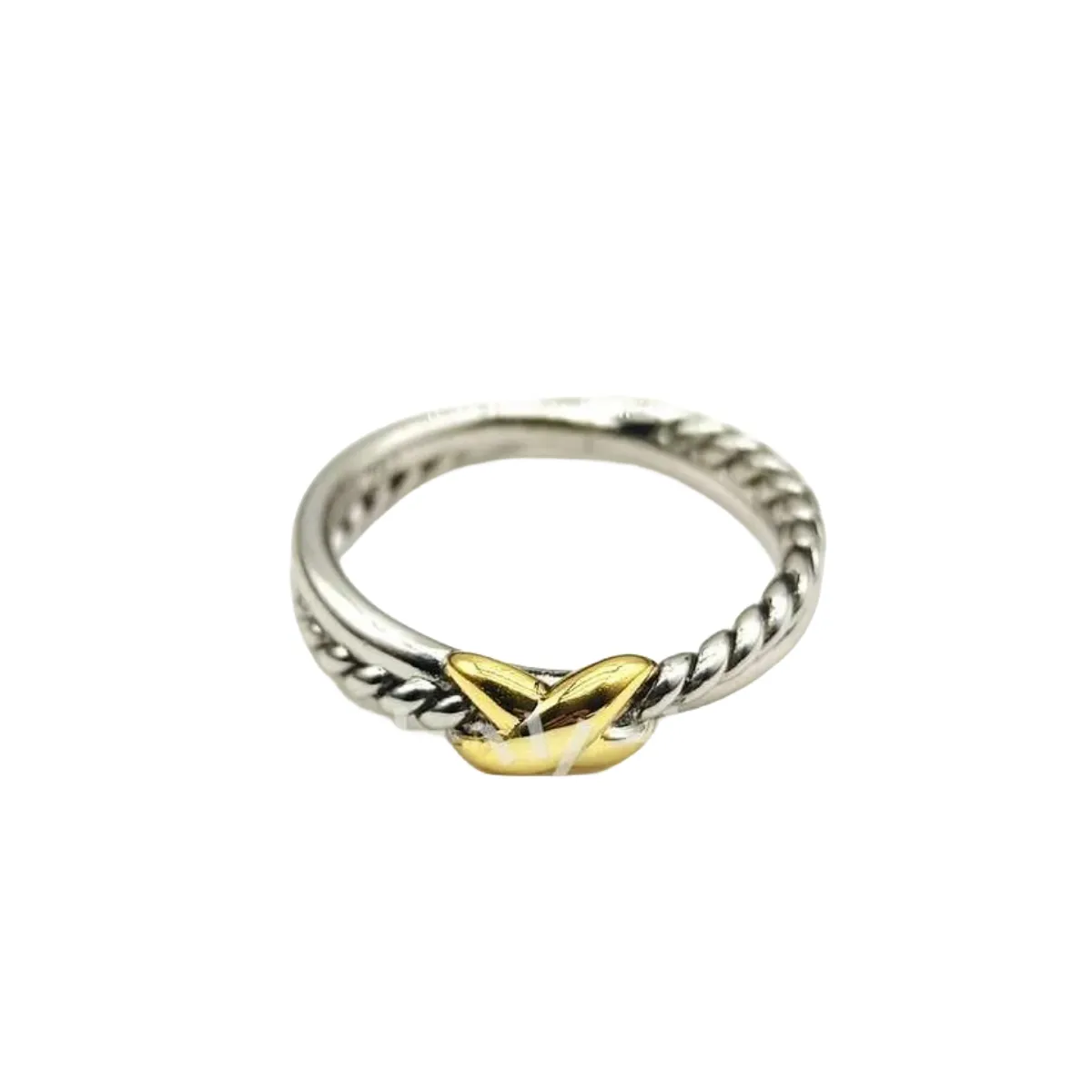 Klassischer DY-Ring, Schmuck, Designer-Top-Modeaccessoires, AAA-farbiger horizontaler Ring, beliebter Button-Kreuz-X-Ring, DY-Schmuckzubehör, Schmuck, Weihnachtsgeschenk