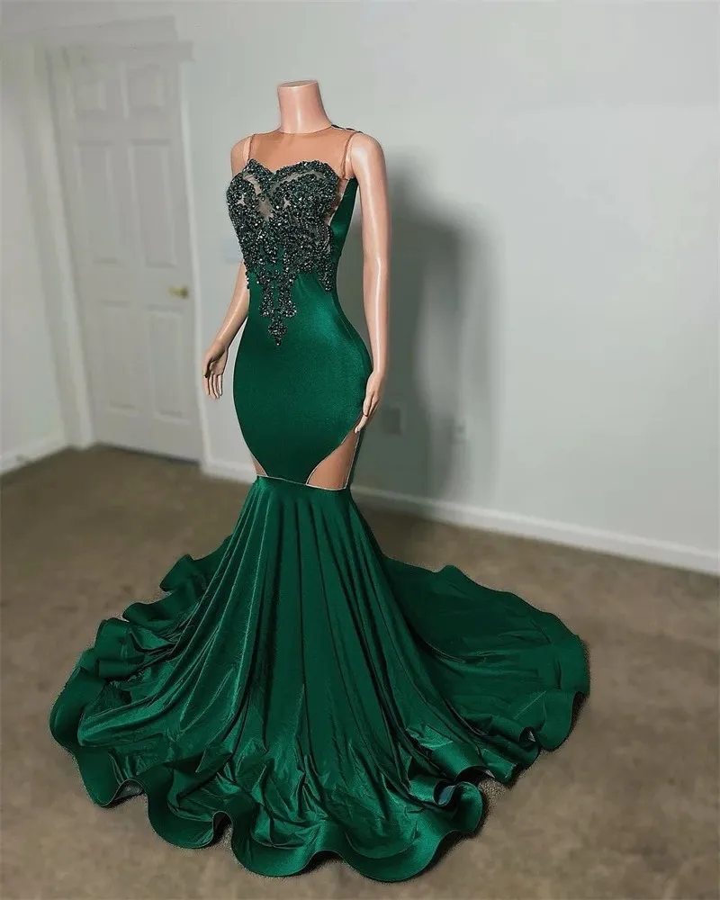 green emerald velvet dress Sherri Hill Strapless Mermaid Lace Prom Dress 56869