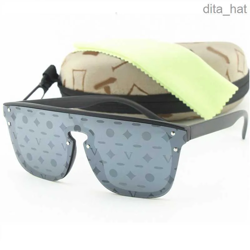 Nouveaux lunettes de soleil de mode carrées pour hommes femmes cadre noir Sier miroir fleur lettre lentille conduite marque lunettes de soleil lunettes de sport en plein air avec