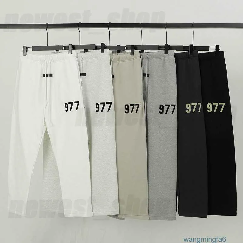 Pantaloni streetwear firmati da uomo Classic 1977 Stampa di lettere Coulisse allentata Pantaloni sportivi oversize High Street Pantaloni da jogging Hip Hop Tpkb