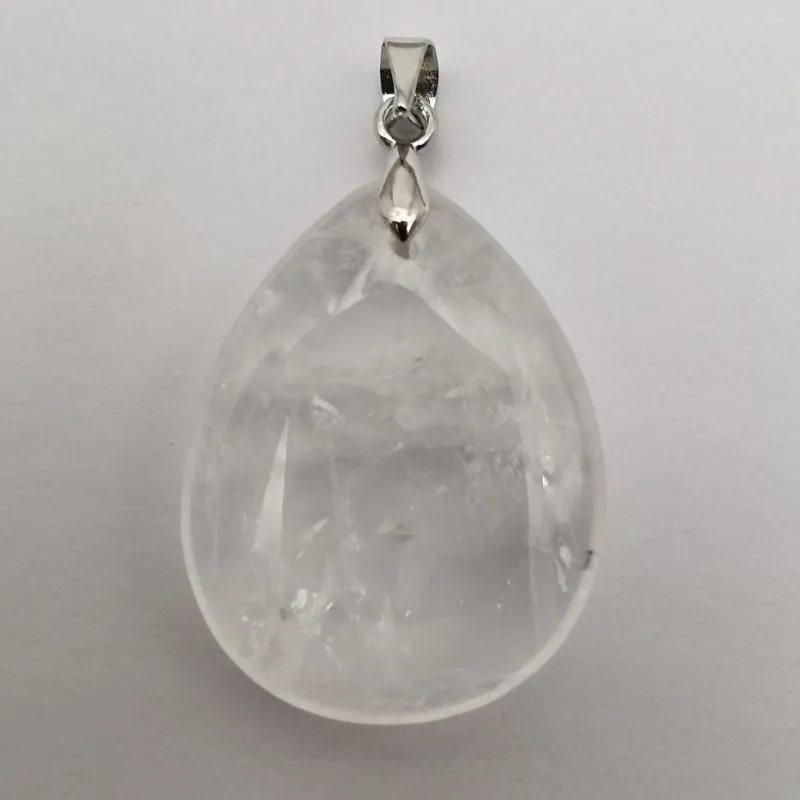 Подвесные ожерелья натуральные прозрачные хрустальные камни слез в счастливых украшениях для женщины подарок S404