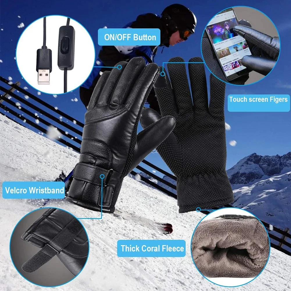 Winter Thermal Heated Snowboard Gloves Waterproof USB Electric Heating Touchscreen Compatible Hand Warmer For Cycling Skiing Motorcycle Riding 231113 From Ning07 7.04 DHgate.Com