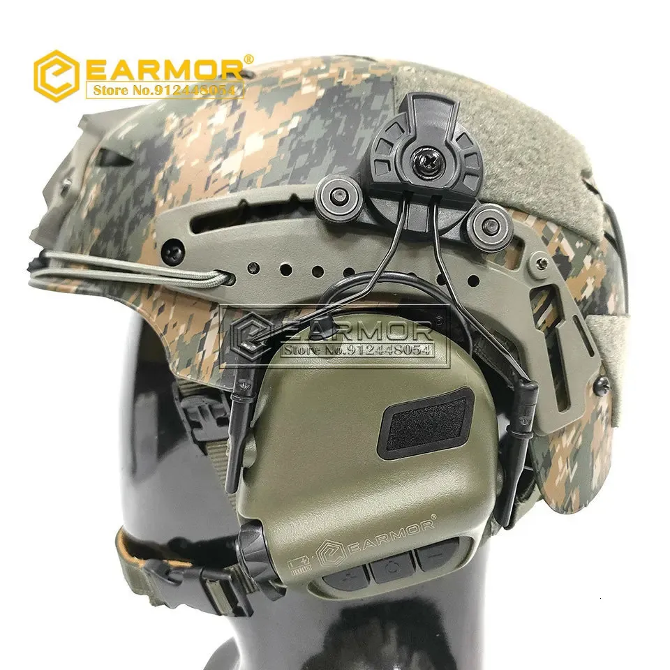 その他のスポーツ用品Opsmen Earmor M31H戦術的ヘッドセット聴覚保護Wendy Exfil Helmet Rails軍事騒音ヘッドフォン231113に適しています