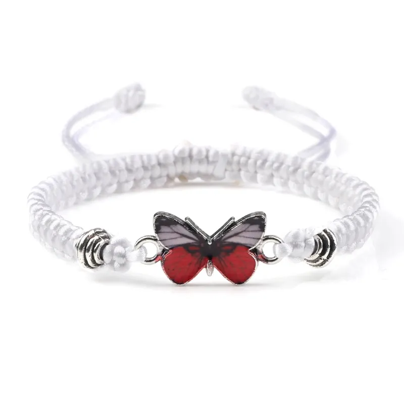 Lot De 3 Paires De Bracelets BFF Papillon - Réglables, Fait Main, Pour Meilleures Amies (3 Styles) - 12