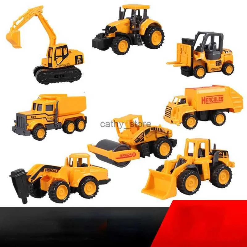 DIECast Model Cars 1PC Dziecięce zabawki samochodowe Transport Pojazd Koparka Diecast Construction Engineering Pojazd