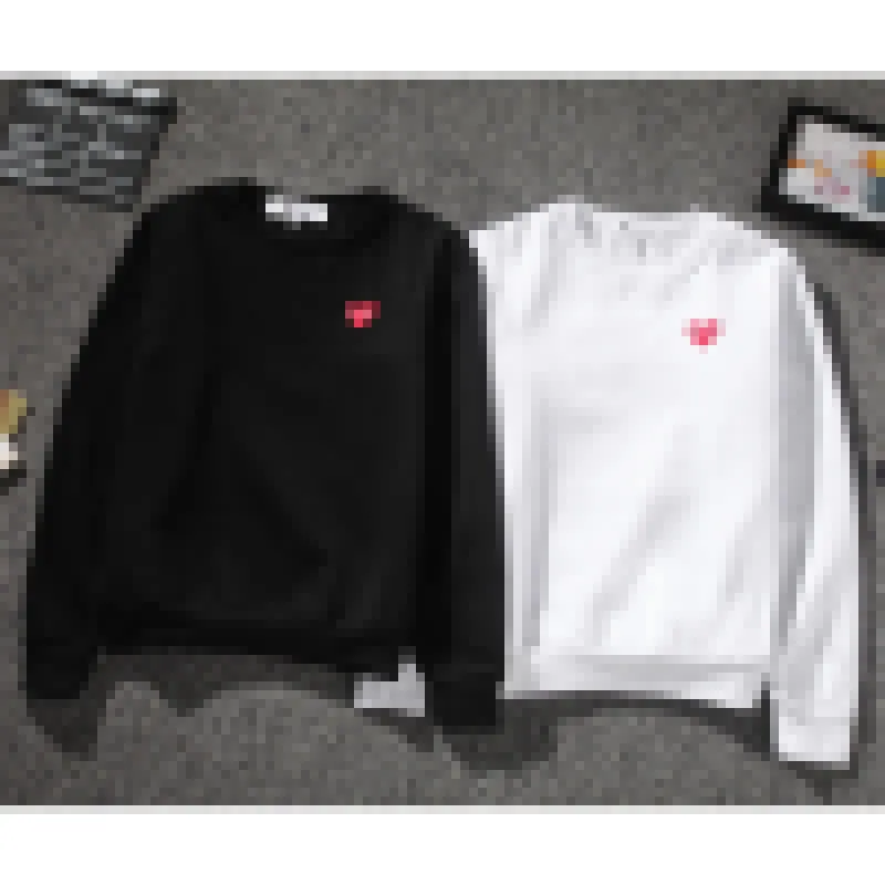 Ontwerper CDG Pullover met lange mouwen voor heren en dames PLAY Sweatshirt vrijetijdsmode