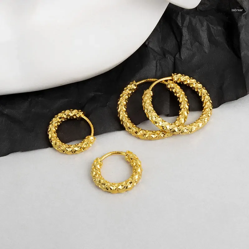 Hoop örhängen guldfärg för kvinnor ins trend designer enkel cirkel rund öron ring mode juvelera grossist KBE123