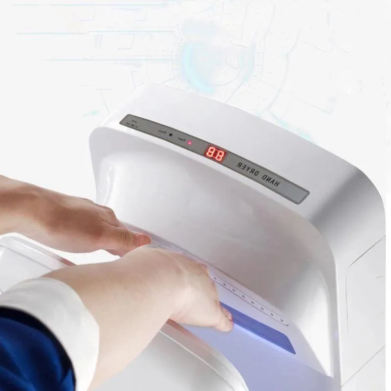 FreeShipping Sèche-mains Capteur automatique commercial Jet à grande vitesse Séchage rapide Hygiène des mains Machine de séchage des mains avec filtre HEPA Vpkbx