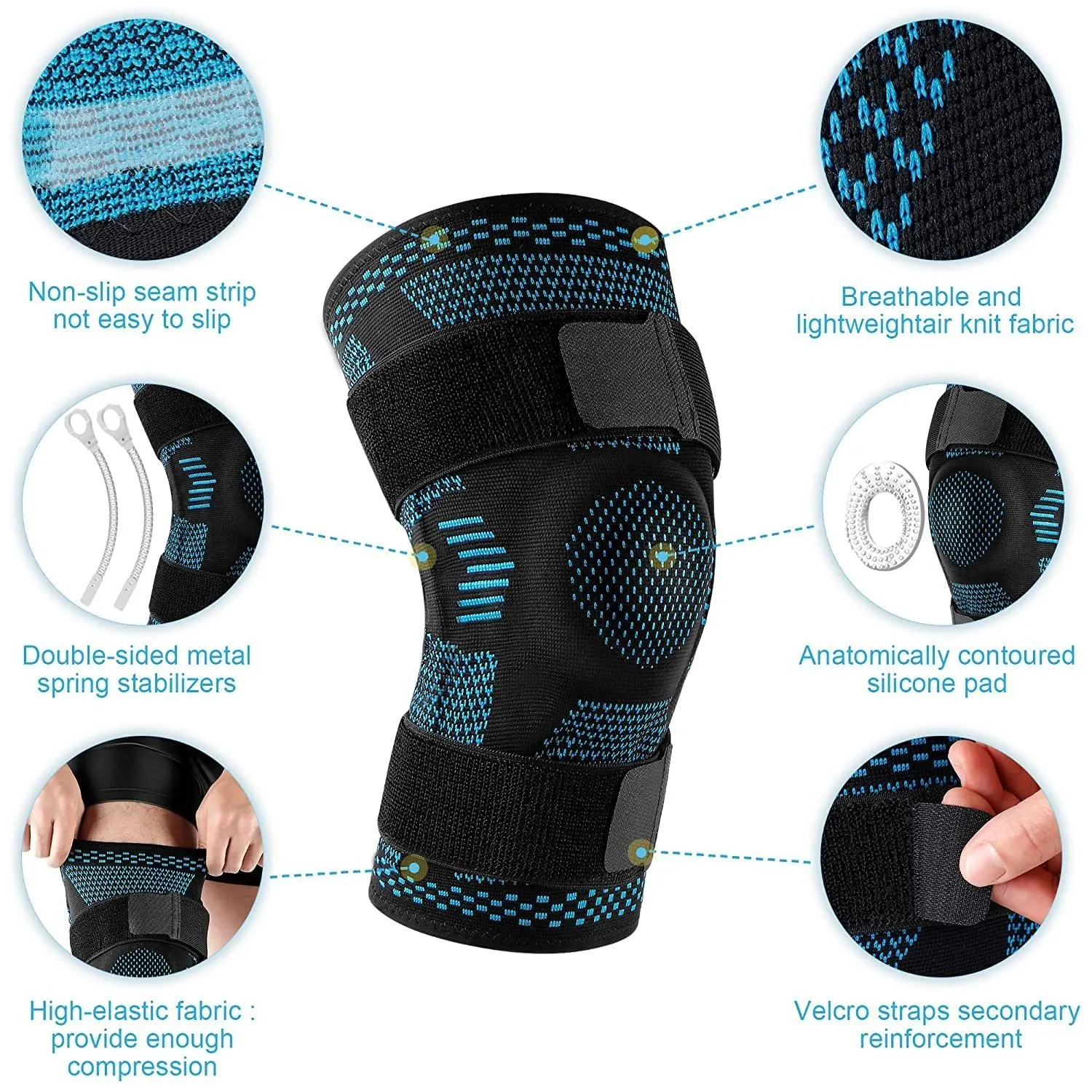 Knee And Knee Support With Side Stabilizers And Patella Gel For Injury  Recovery Elbow AndKne Pads Brace With Compression Sleeves For Meniscus,  Tear, ACL, And MCL Pain Relief 230414 From Nan09, $13.32