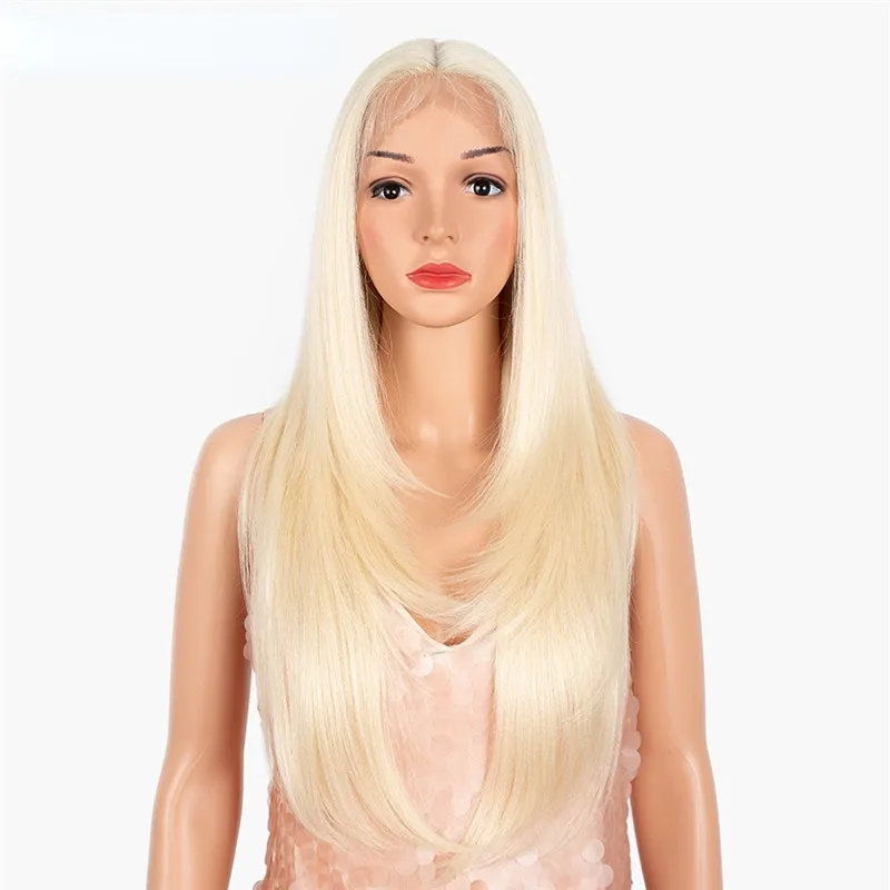 26 Inch Straight Lace Front Wigs 180% Density Lace Frontal Wigs for Women with Baby Hair Natural Color