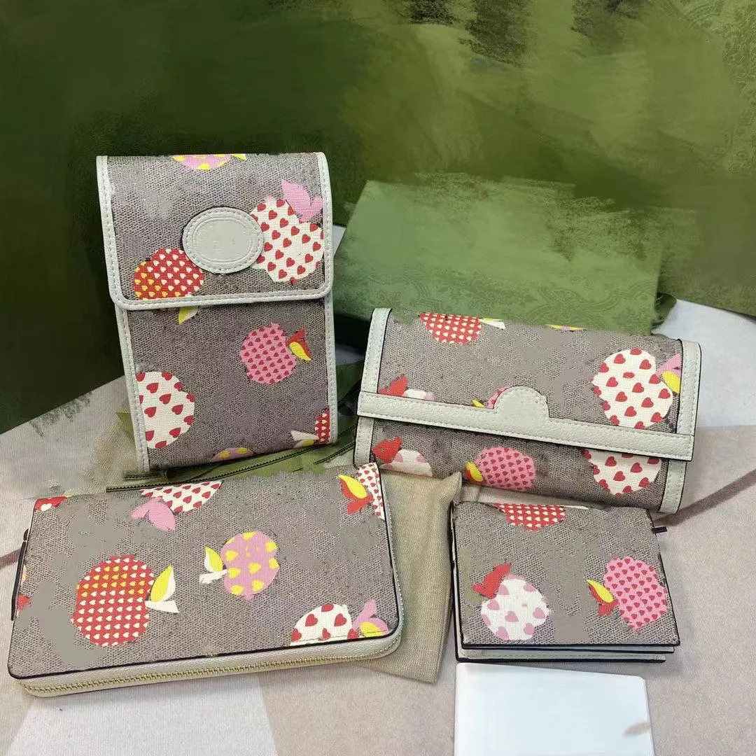 Portafogli con doppia cerniera di alta qualità Portafogli in pelle da uomo per fiore marrone Borsa da donna Monogrammi Portafogli di lusso Portafogli a tracolla Portamonete con cerniera Portafoglio mini