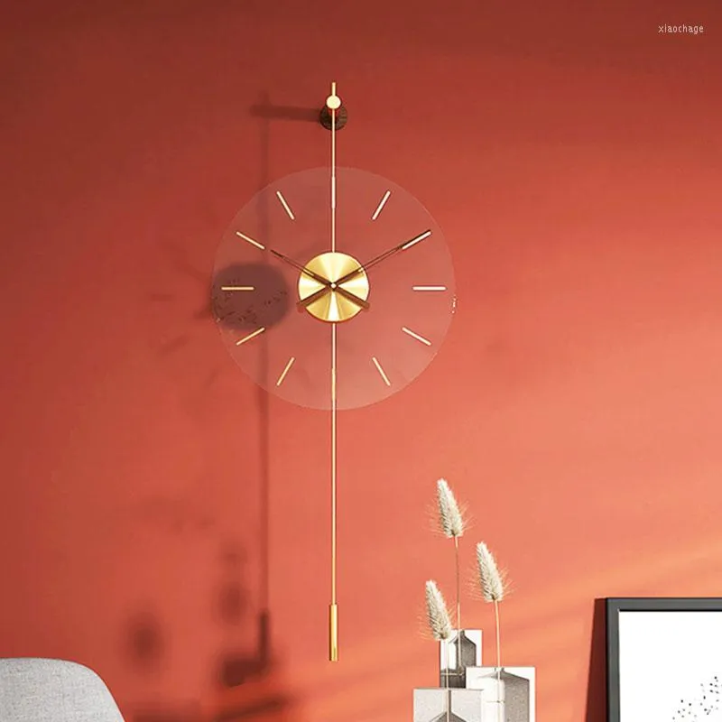 Wandklokken Noords ontwerp Moderne Home Metal Minimalistische klokkendecoratie Woonkamer Jam Dinding Decoratie -items