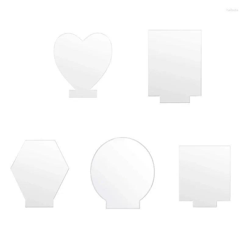 Party Decoration 10pcs Acrylic Sheets For LED Light Base Thick Blank Clear Panel With Protective Film Table Sign DIY Display Project