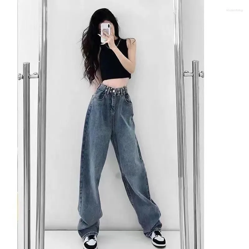  Baggy Jeans Women High Waist Loose Denim Wide Leg