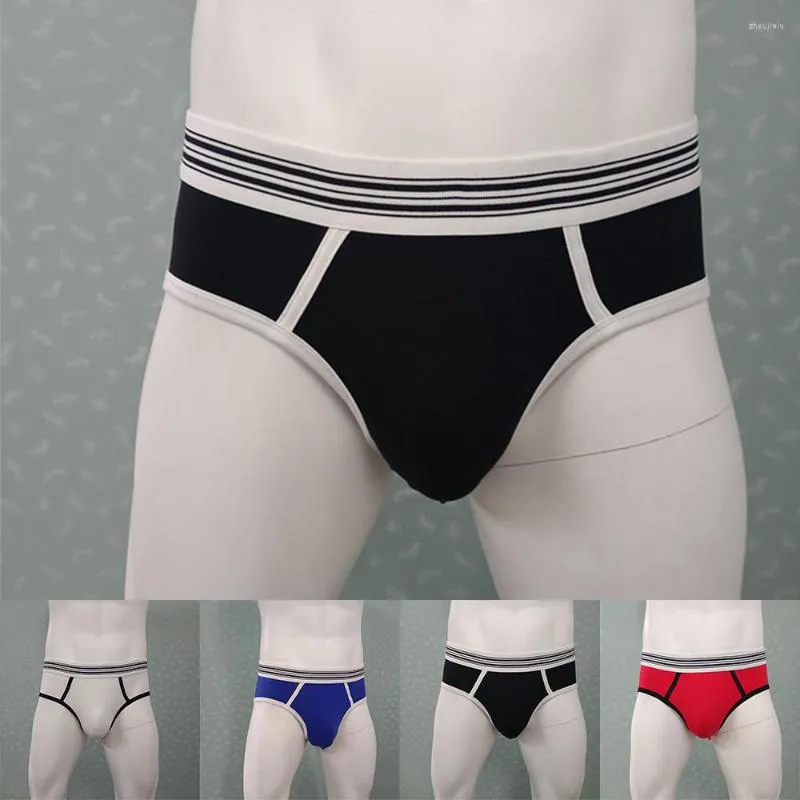 Underpants 2023 Men's Contouring Underwear Convex Pouch Sport Hip Briefs Gay Short Cotton Male Erotic Lingerie