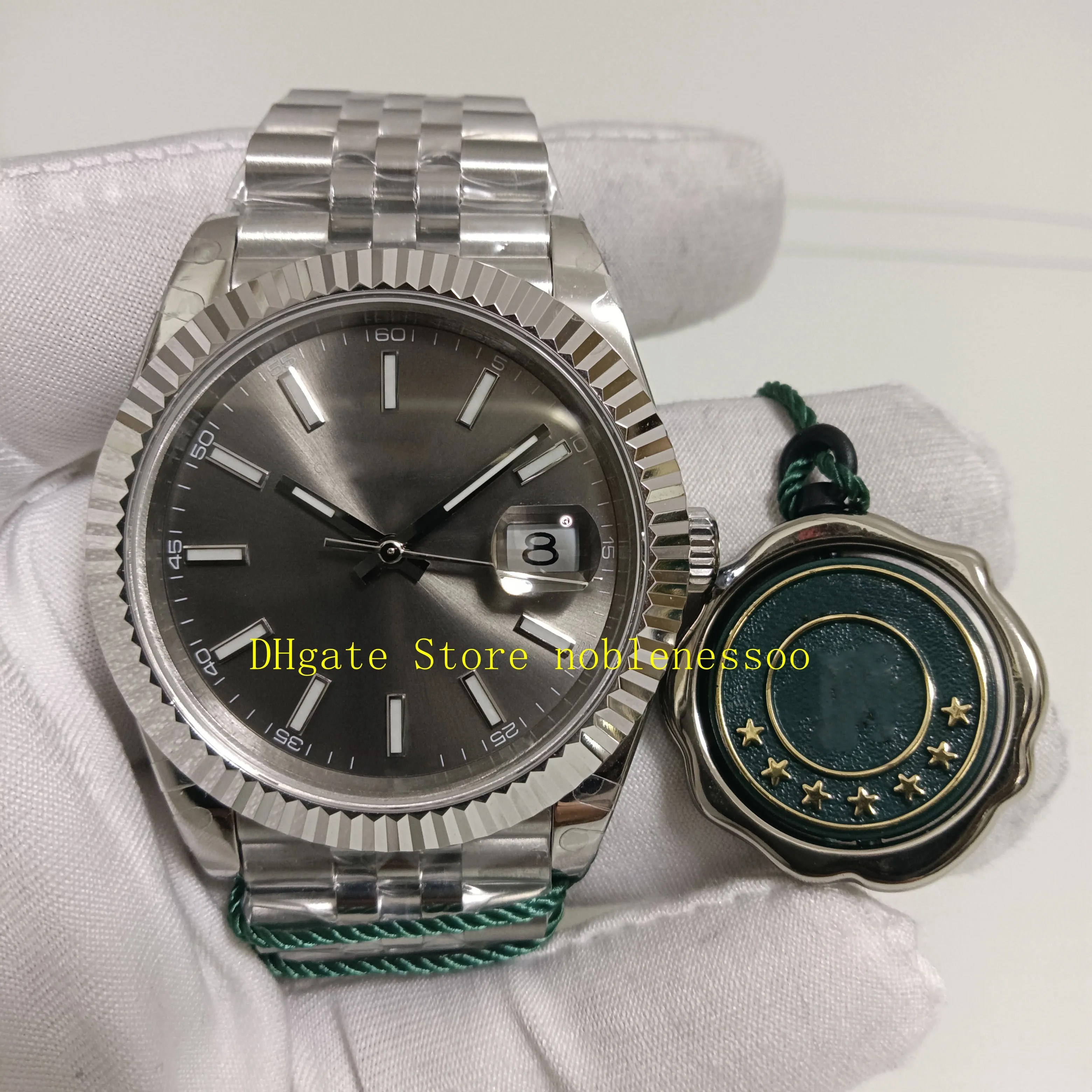 15 Color Real Po 904L Steel Expensive Watch Automatic Mens 41mm Date Black Green Blue White Grey Diamond Dial V12 Fluted Bezel 177V