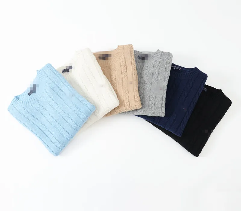 Erkekler Tasarımcı Polo Sweater Yün Gömlek Kalın Boyun Sıcak Pullover İnce Fit Örgü Jumper Küçük At Pamuklu Sweatshirt