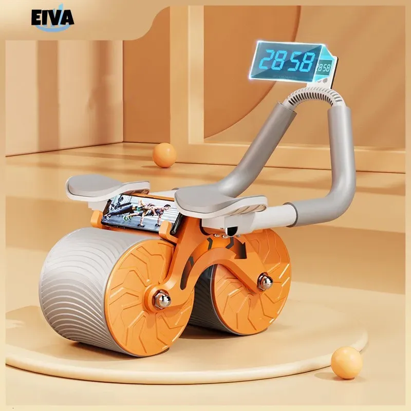 Sit Up Benches EIVA Fitness Roller Automatic Springback Anti slip Abdominal Belly Muscle Home Gym Equipment Multifunction Abs Wheel 231113