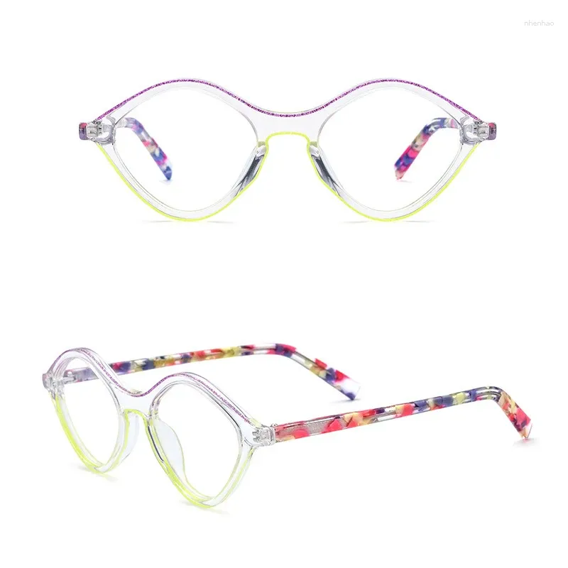 Lunettes de soleil Cadres Belight Optique Combo Couleur Design Coloré Ovale Forme Acétate Femmes Vintage Rétro Spectacle Cadre Prescription Lentille