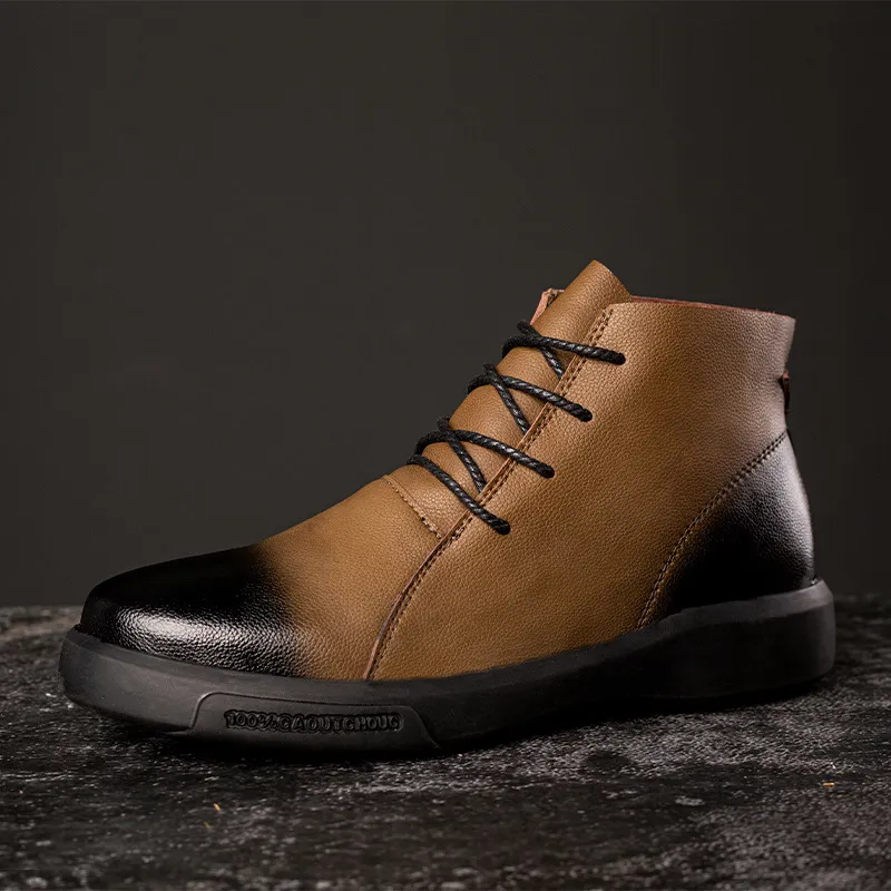 Zapatos de cuero informales para hombre, zapatos de lujo italianos negros y marrones para hombre, vestido Oxford para hombre, botas formales elegantes a la moda para oficina Fumer