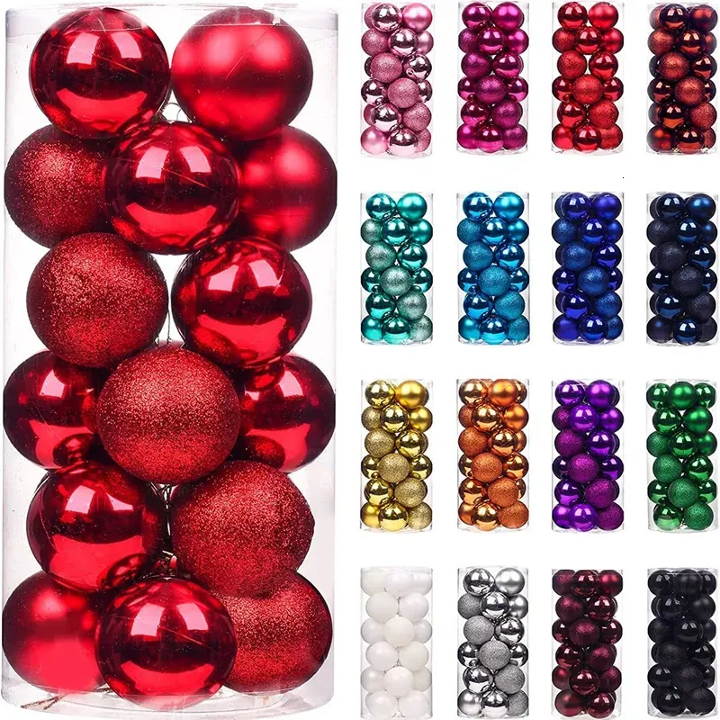 Noel Süslemeleri 2436pcs Ball Tree Dekorasyon Süsleri Ev Dekoru Cadılar Bayramı Yıl Navidad Kolye Aksesuarları 231114