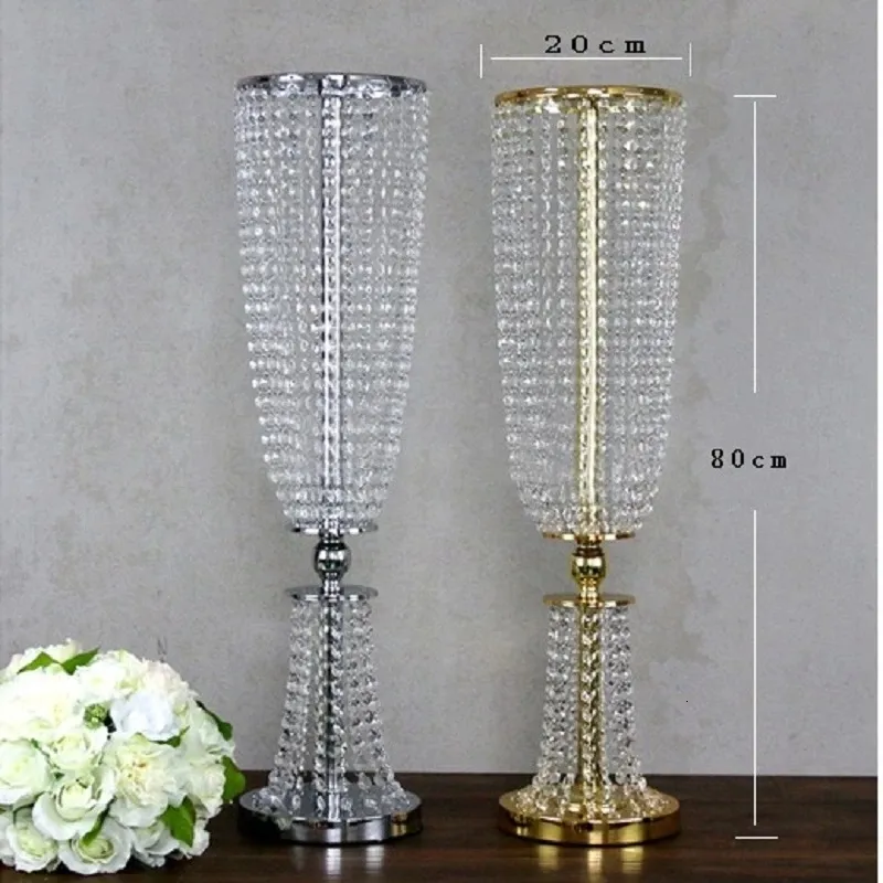 Inne imprezy imprezowe zapasy akrylowe naśladowanie Crystal Wedding Centerpiece prowadzący Droga Dekoracja Dekoracja Candlestick 230414