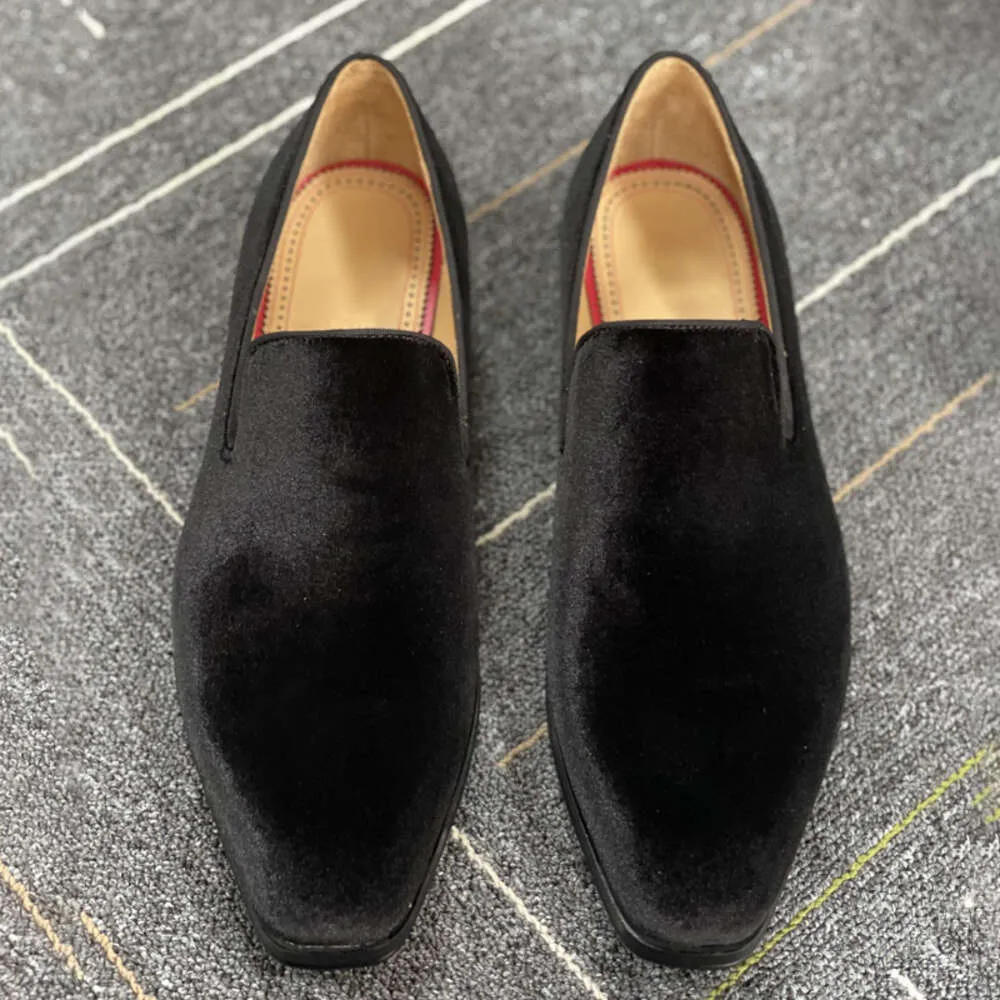 Luxo camurça de couro preto homens sapatos formais apontou toe mocassim designer vestido sapato trabalho de negócios sapatos de festa de casamento tamanho grande 48 com caixa no496