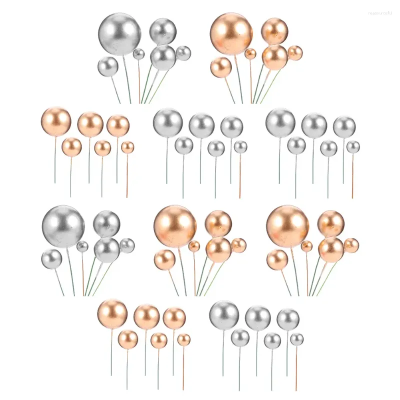 Suprimentos festivos 60 peças bolas de espuma para bolo decorações de festa de dança topper espumas escolhas ingredientes bebê