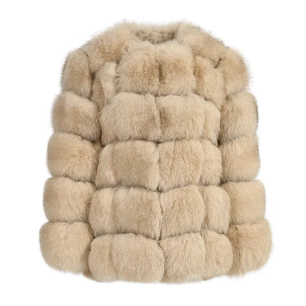 Manteau d'hiver en vraie fourrure pour femme, veste naturelle douce de haute qualité, pardessus de luxe à la mode, vente en gros, 231114