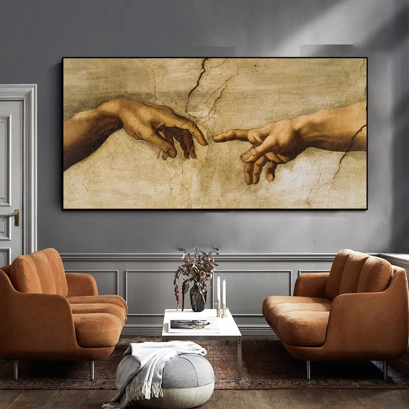 Hand of God Canvas Art Painting Vintage Poster