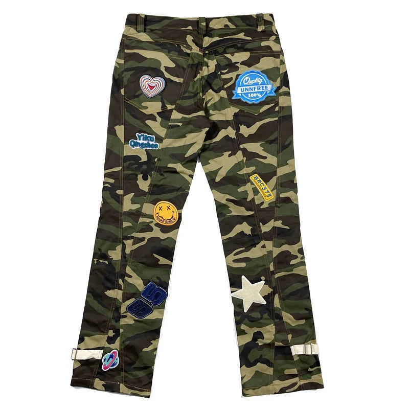 Mens Camouflage Cargo Pants Cotton Blend, Zipper Fly, Casual Mens Camouflage Cargo Pants Cotton Blend, Zipper Fly, Casual