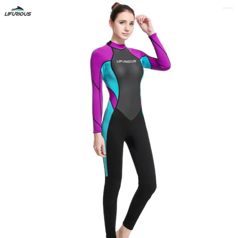 Damskie stroje kąpielowe 3 mm Neopren Neopren WetSit Winter Water Water Sports Water Sporty ciepłe i zimne jednoczęściowe surfing z rurką z rurką