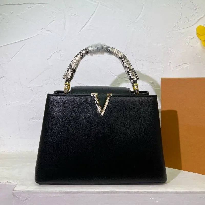 Louiseviutionbag Designer Bags Handle Luis Vuittons Bag Women Designer Shoulder Bags Capucines BB Totes Crossbody Bag Aurillon Handbags Mid Size Purses 6019
