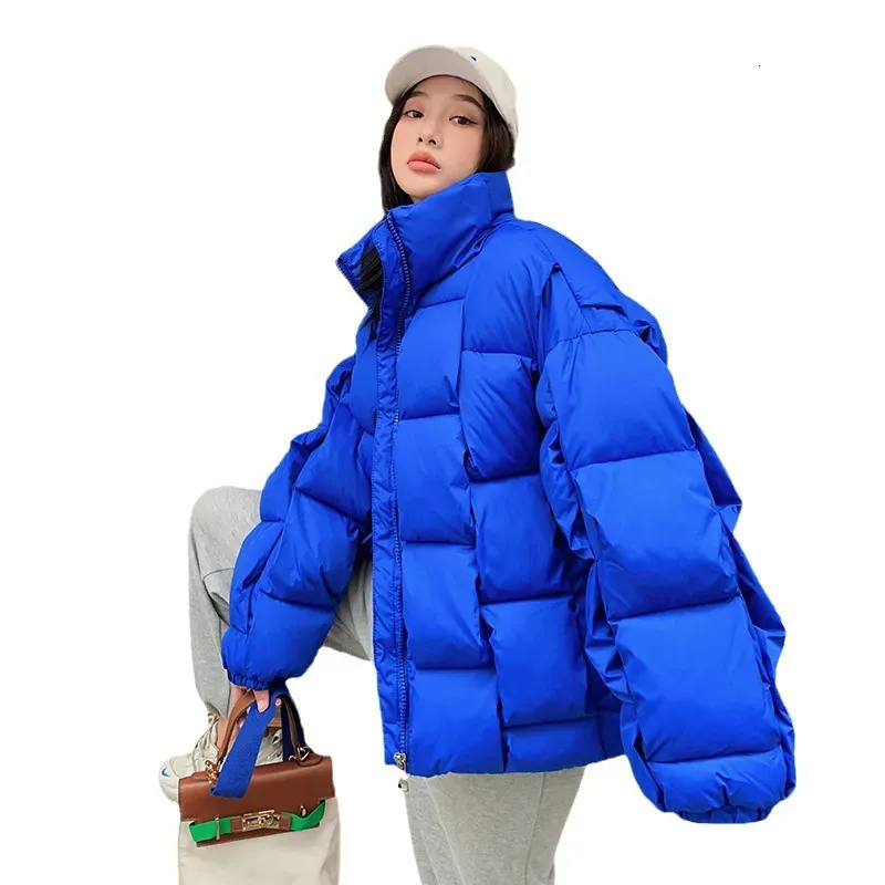 여자 다운 파카 스노우웨어 코트 여성면 재킷 따뜻한 여성 캐주얼 한 느슨한 겨울 자켓 패딩 복어 파카 외부웨어 231114