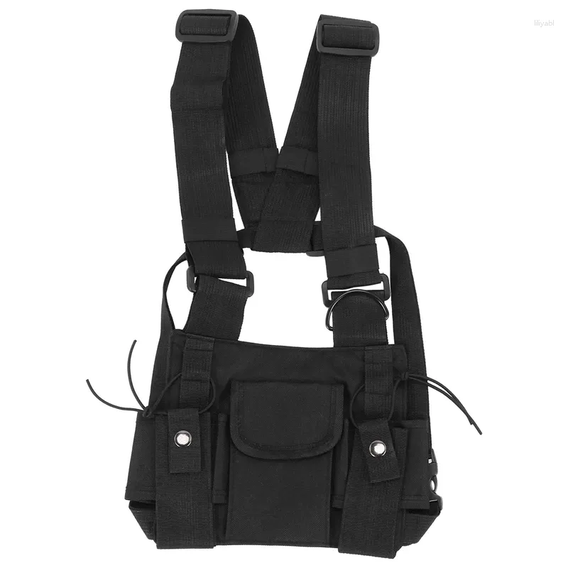 Le'aokuu Hands Free Tactical Chest Rig Bag Walkie Talkie Vest Harness