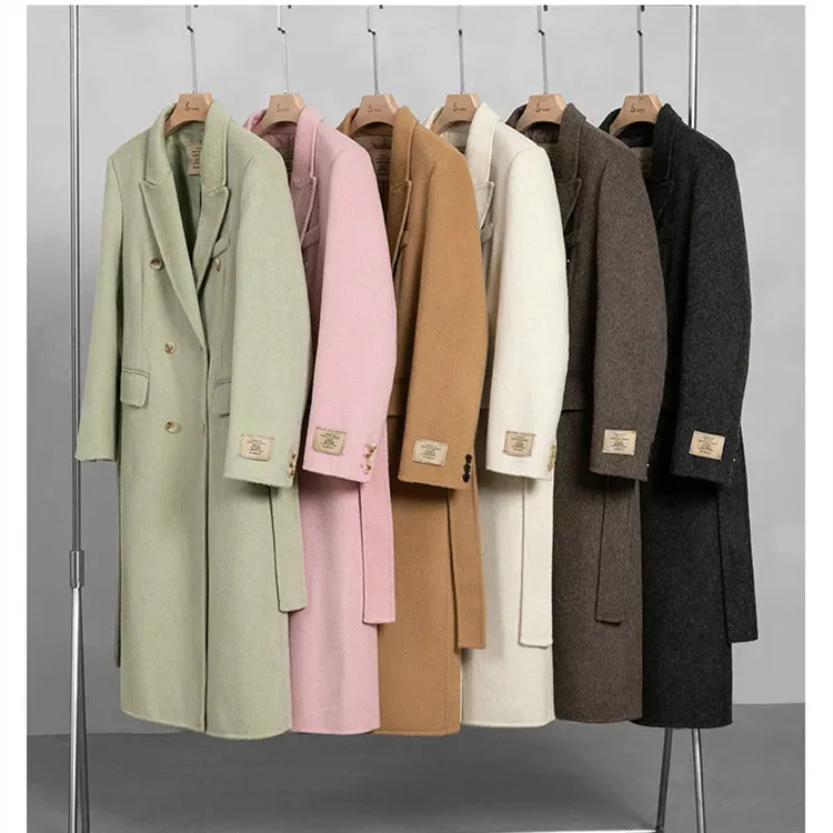Naizaiga Womens 100 Australian Wool Blend With Belt Camel White Green Pink Brown And Black Belted Wool Coat SM7 231114 From Powerstore02 162.99 DHgate.Com