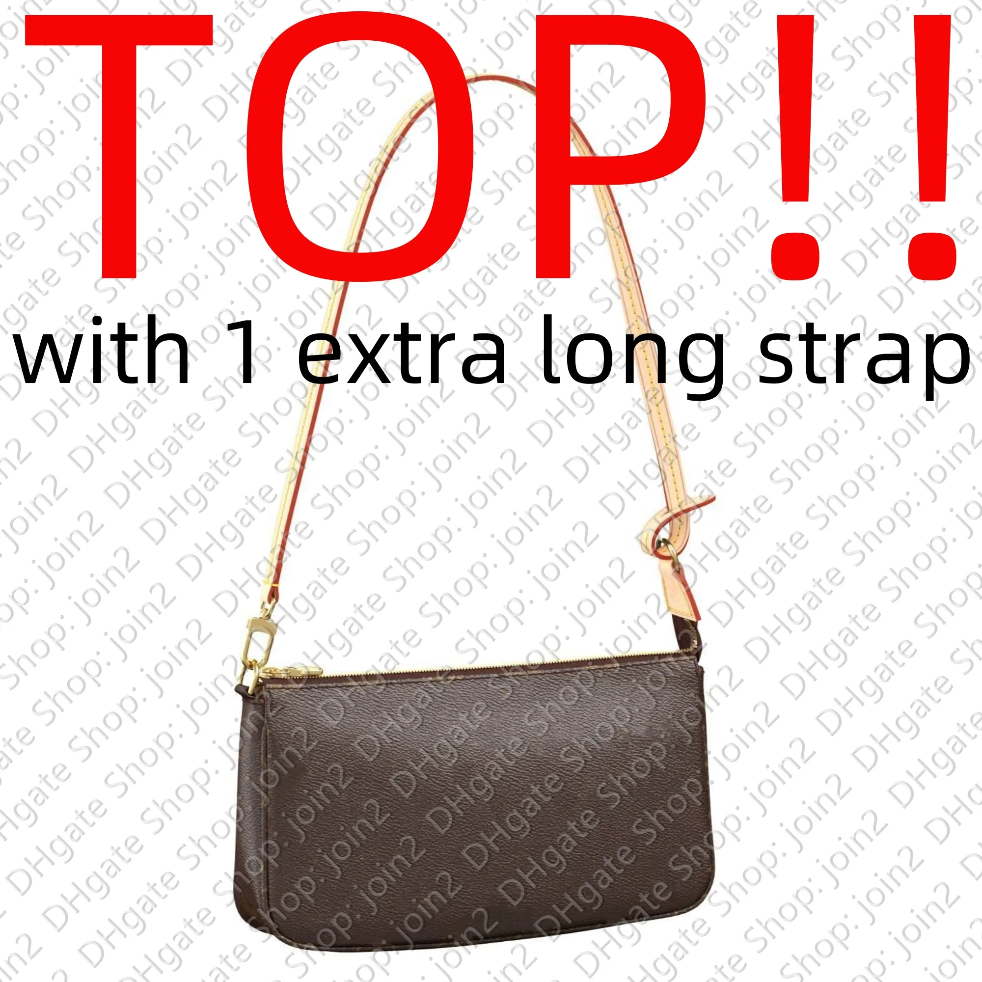 TOP. M40712 POCHETTE ACCESSOIRES N41207 Designer Fashion Womens Canvas Shoulder Casual Bag Cell Phone Handbag Evening Clutch Purse Key Pouch Cles