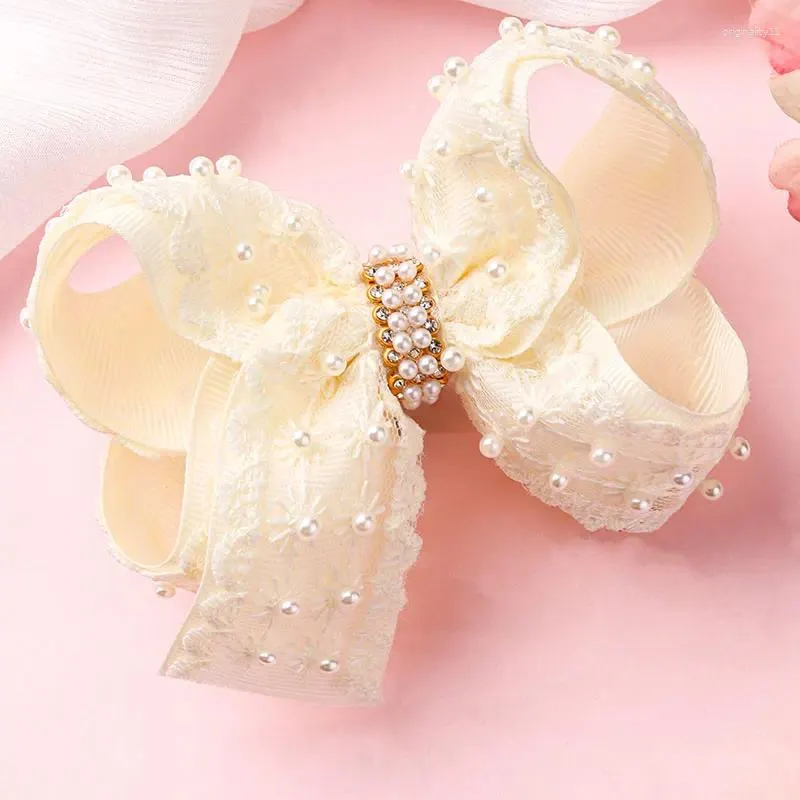 Hair Accessories Lace Pearl Bow Clips Kawaii Girls Bowknot Hairpins Styling Tools Flower Butterfly Hairclip Boutique Headwear