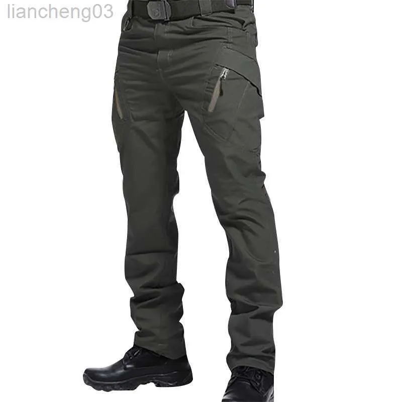 Pantalons pour hommes IX9 Hommes Militar Tactical Cargo Outdoor Pantalons Combat Swat Army Training Pantalons militaires Pantalons de sport pour la randonnée Chasse W0414