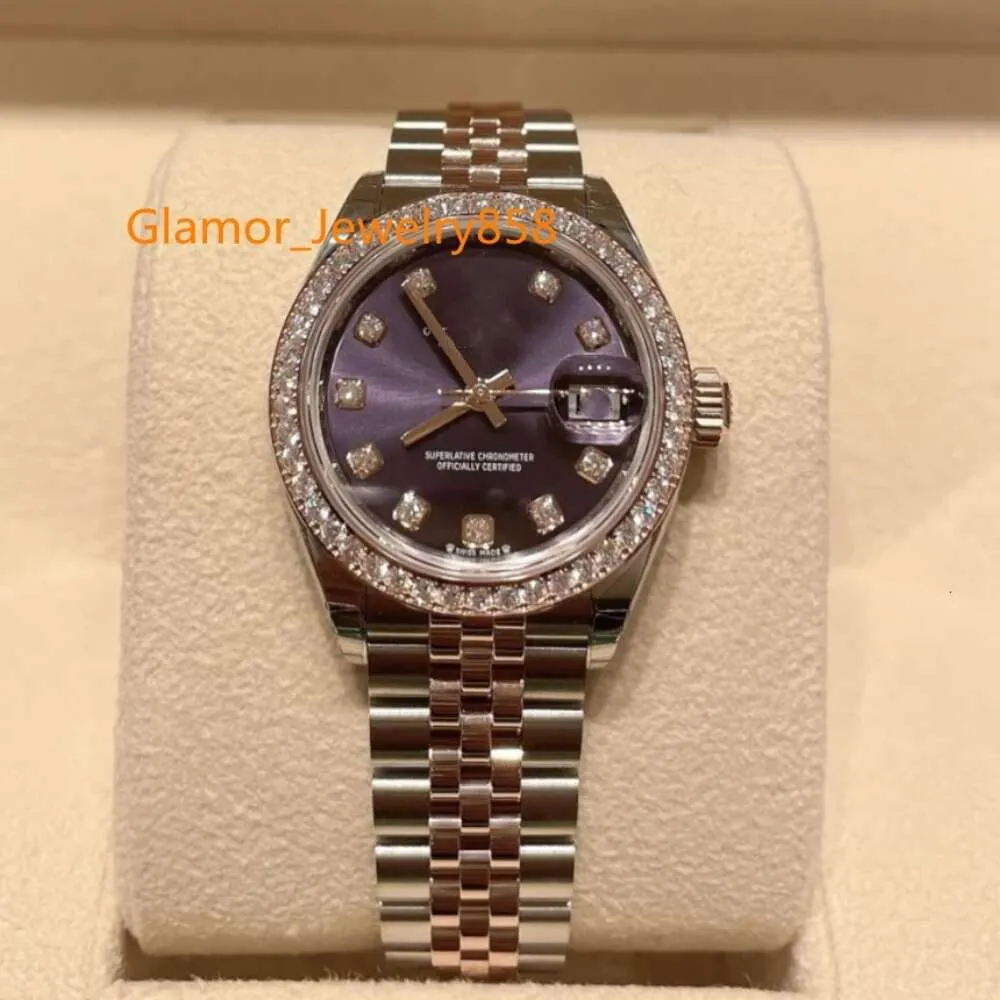 Topp högkvalitativ designer Watches Diamond Women Perpetual Automatic Mechanical 31mm rostfritt stålklocka Ladies Movement Luminous Sapphire Original Box