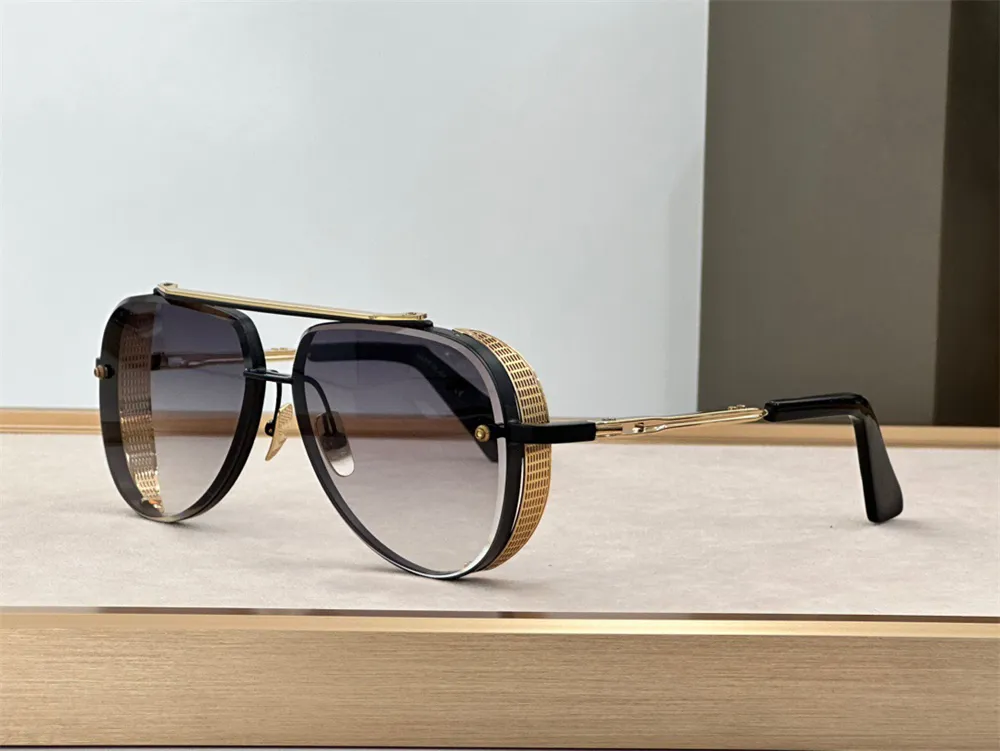 Lyxvarumärkesdesign Solglasögon för män Kvinnor Pilot Begränsad upplaga med Net Man Sun Glasses Double Bridge Fashion Outdoor Stylish Shades