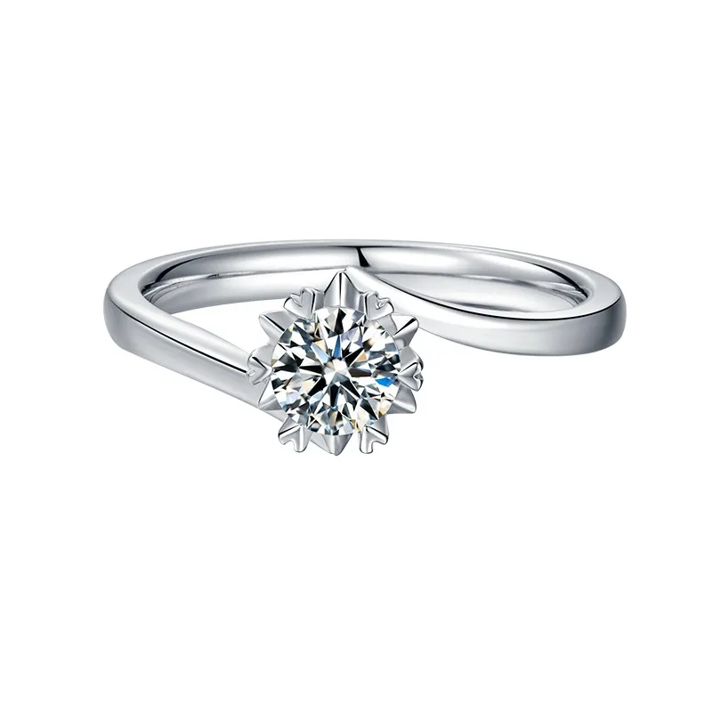 Anéis de casamento anel de luxo anel de amor designer de jóias anéis chapeamento de platina presente do dia dos namorados para mulheres anel de moissanite azul M01D 5A fábrica de joias atacado