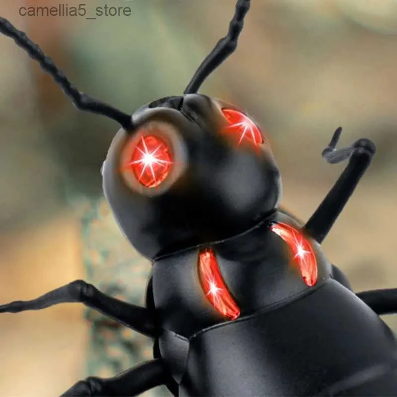 Electric/RC Animals Remote Control Animal Realistic Robot Ants Toy with Infrareds Receiver Rc Ants Prank Toy for Kids Age 6+ Great Gift Q231114