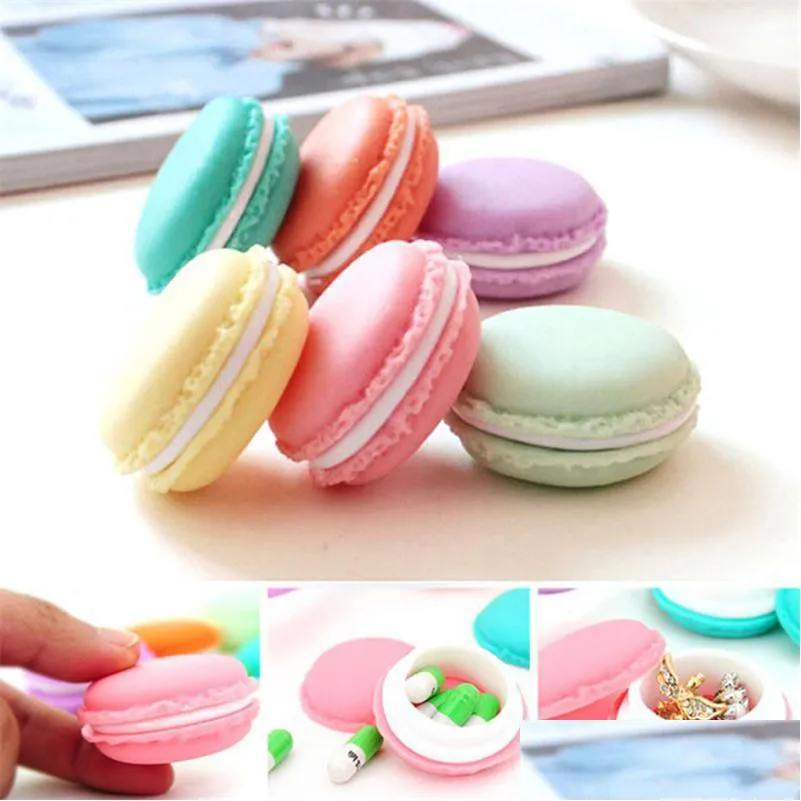 Jewelry Boxes Mini Cute Candy Color Arons Ring Necklace Carrying Case Organizer Storage Box For Women Girl Drop Delivery Pack Dhgarden Dh0K3