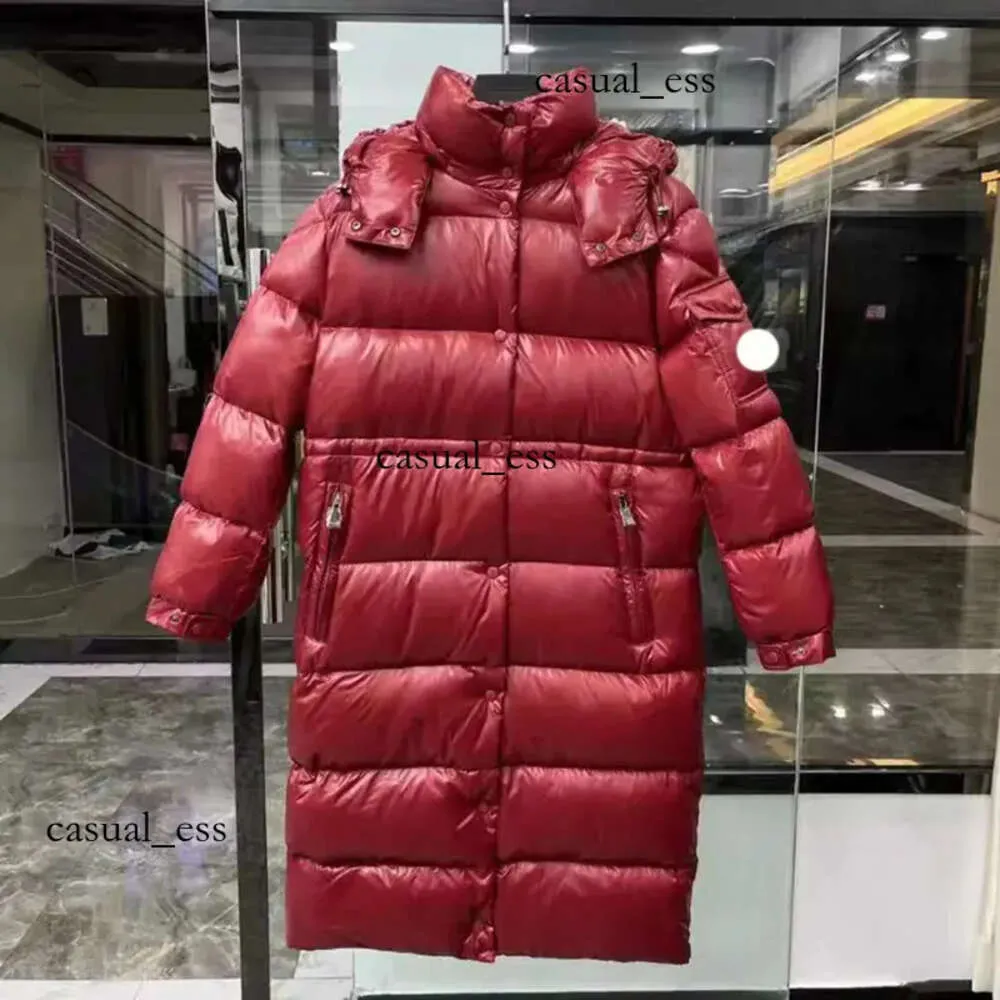 Designer-Daunenparkas, mittellang, besticktes Abzeichen, schmal geschnittene Kapuze mit Wattierung für mehr Wärme, Winterjacke für Damen 735 914 30 dfashion98